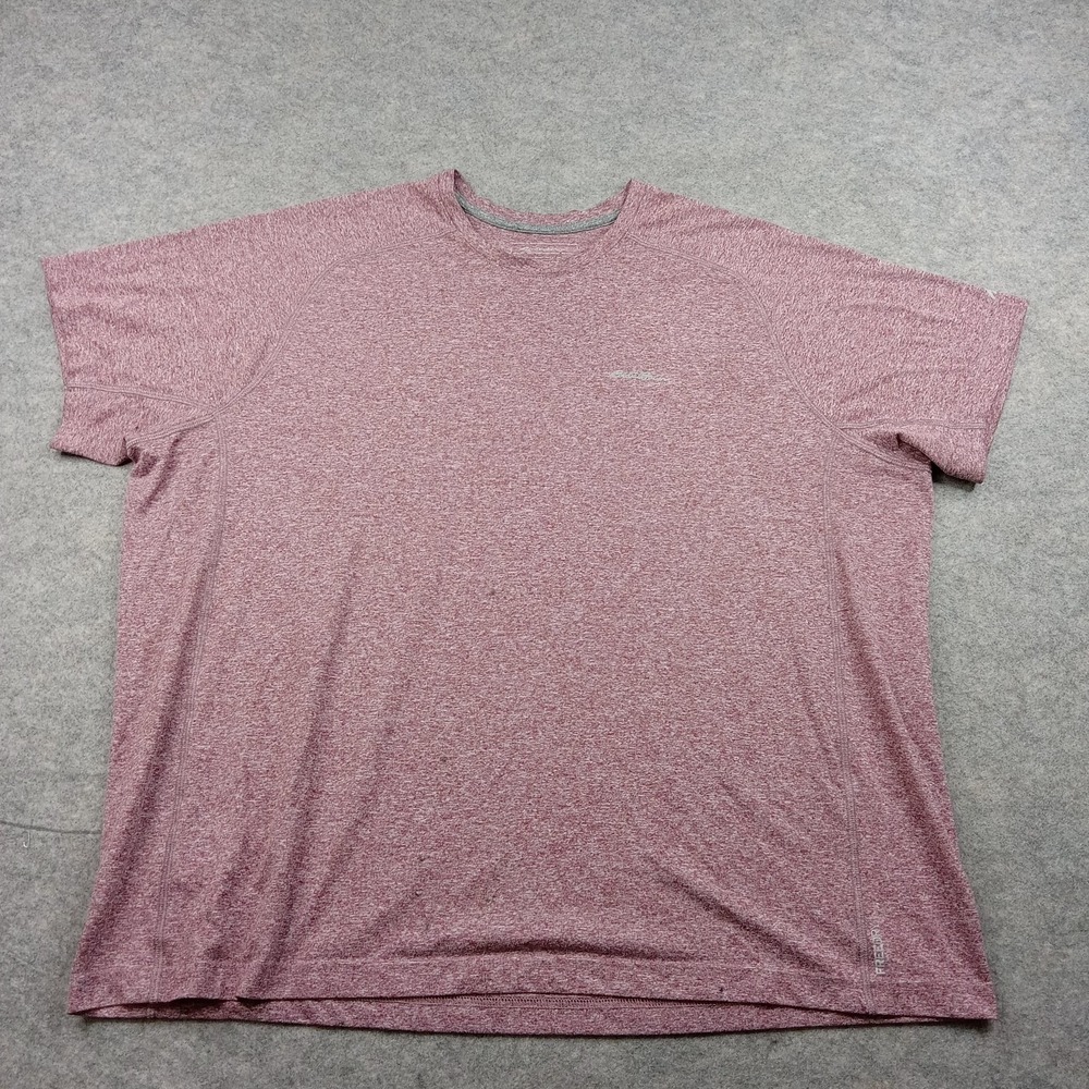 Eddie Bauer Shirt Mens 2XL Red FreeDry Short Sleeve Performance Athletic Top Gym